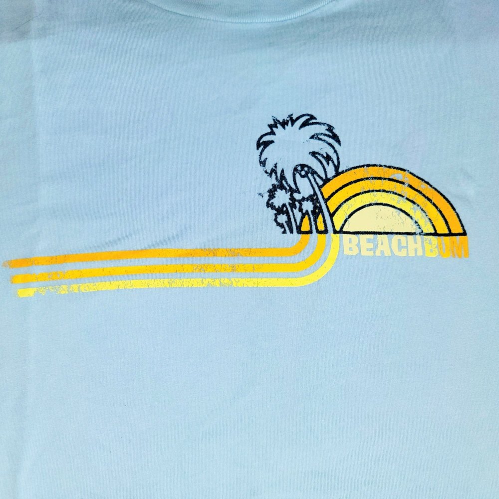 First Wave Adult X Large Beach Bum Theme Short Sleeves Tee T Shirt Summer Tee